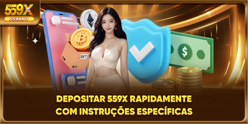 Depositar 559X rapidamente com instruções específicas